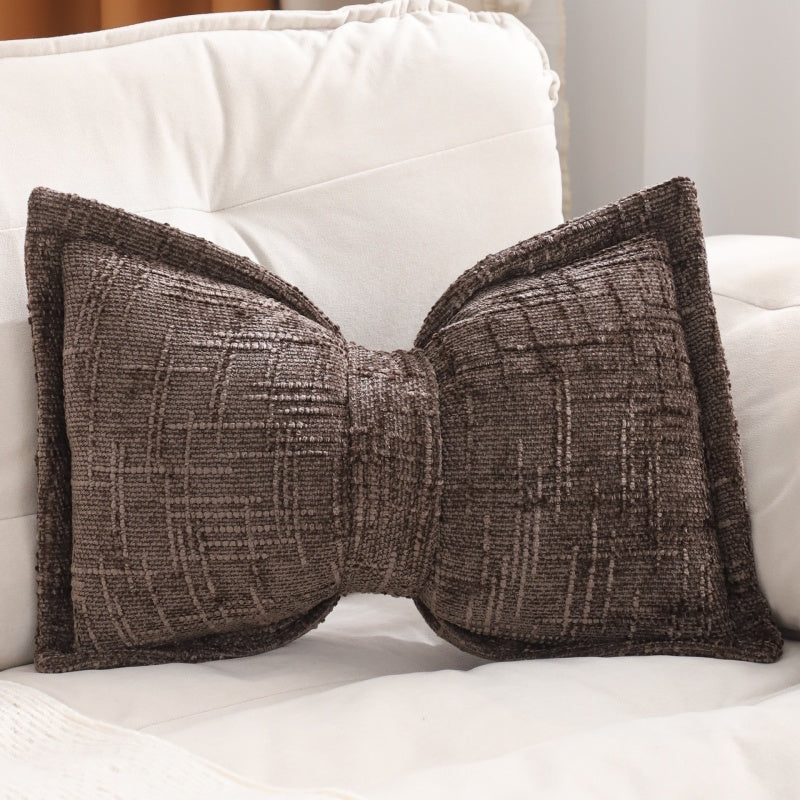 🎀 49% OFF NOW! 🛋️ Soft Chenille Bow-Shaped Throw Pillow – Ultra-soft, plush & decorative – Perfect for sofas, beds & cozy corners ✨