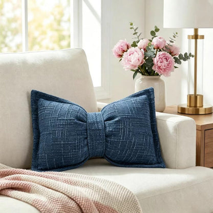 🎀 49% OFF NOW! 🛋️ Soft Chenille Bow-Shaped Throw Pillow – Ultra-soft, plush & decorative – Perfect for sofas, beds & cozy corners ✨