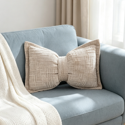 🎀 49% OFF NOW! 🛋️ Soft Chenille Bow-Shaped Throw Pillow – Ultra-soft, plush & decorative – Perfect for sofas, beds & cozy corners ✨