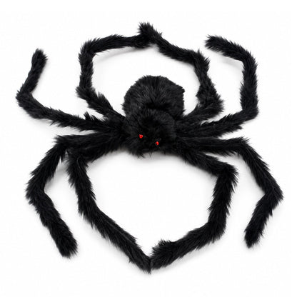 🥳2026 HOT SALE🥳💞50K+ SOLD! 🕷️🎃 50% OFF! Oversized Halloween Spider – 75cm giant leg span, realistic furry body & glowing red eyes. Perfect for porches, gardens & haunted house themes – instant spooky centrepiece! 👻✨