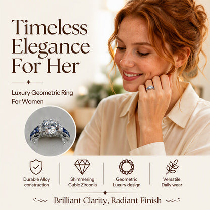 📢📢50% OFF !! ⏰Elegant Cubic Zirconia Cocktail Ring
