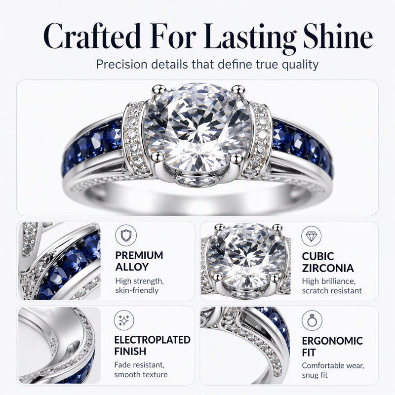 📢📢50% OFF !! ⏰Elegant Cubic Zirconia Cocktail Ring