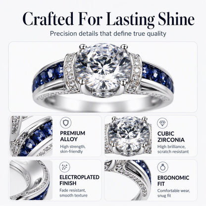 📢📢50% OFF !! ⏰Elegant Cubic Zirconia Cocktail Ring