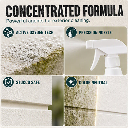 🧽50% OFF NOW! Fast‑Acting Wall Mold Remover Spray, Deep Penetrating Exterior Wall Cleaner, Efficient Black Mold & Green Algae Stain Remover for Outdoor Wall Surfaces