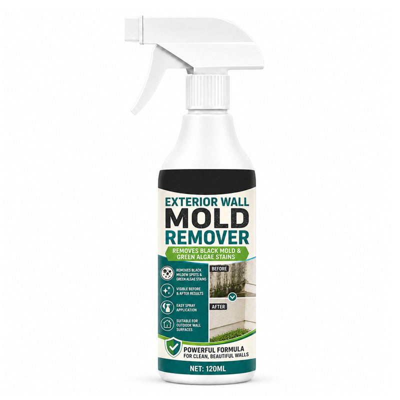 🧽50% OFF NOW! Fast‑Acting Wall Mold Remover Spray, Deep Penetrating Exterior Wall Cleaner, Efficient Black Mold & Green Algae Stain Remover for Outdoor Wall Surfaces