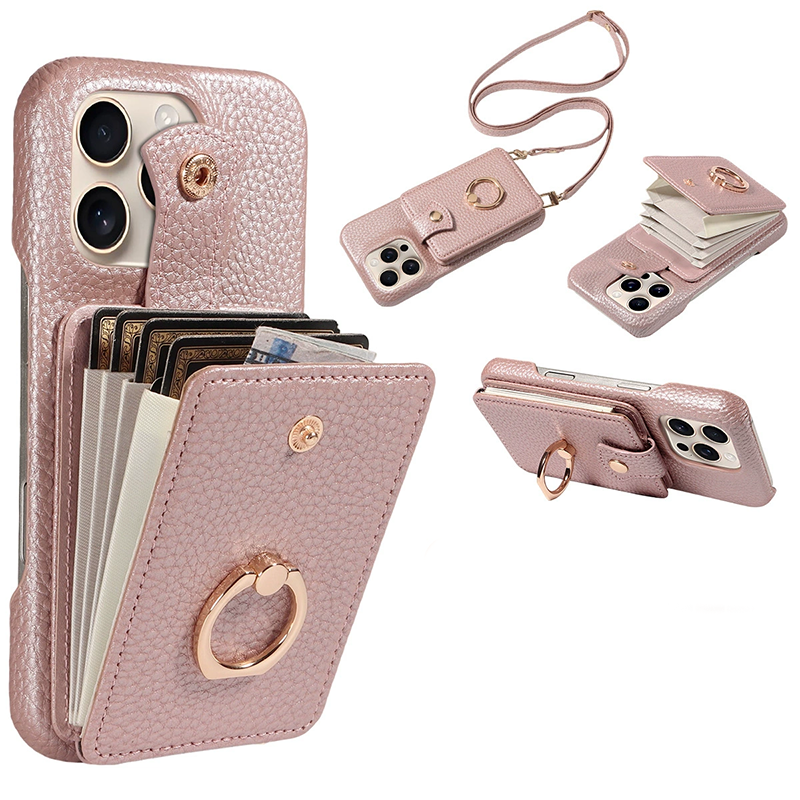🎉 LIMITED TIME 50% OFF! 📱 Crossbody Wallet Phone Case – RFID Blocking, Accordion Card Slot & Detachable Strap – Litchi Pattern PU Leather ✨