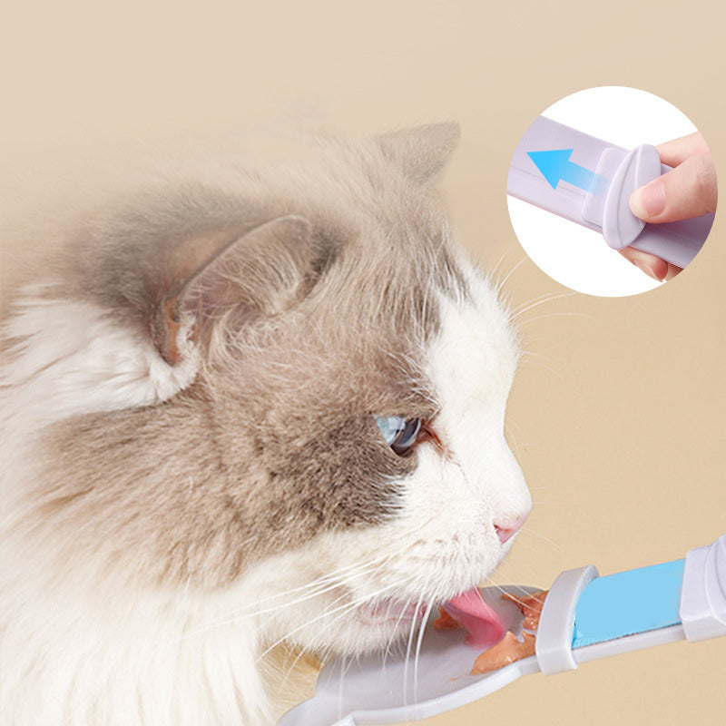 🥳HOT SALE🥳💞50K+ SOLD! Cat Feeder Spoon – From £6.99! BPA-free, one-hand squeeze & wide spoon. Clean feeding – grab yours! ✅