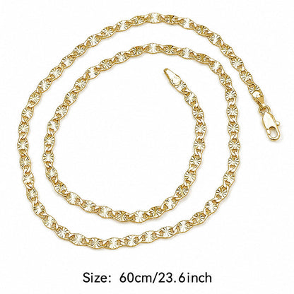 ✨Women's Elegant Gold Plated Flat Chain Necklace