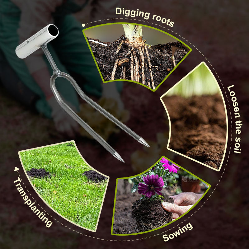 📢📢BUY 1 GET 1 FREE !! ⏰Compact 2-Tooth Garden Weed Puller Tool