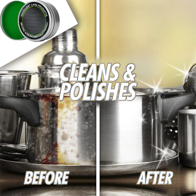 ✨ All‑Purpose Mirror Shine Metal Wax Polish‑ Natural Environment‑Friendly Metal Polishing Paste, Restores & Shines Stainless Steel, Chrome & Metal Surfaces, Removes Oxidation & Tarnish