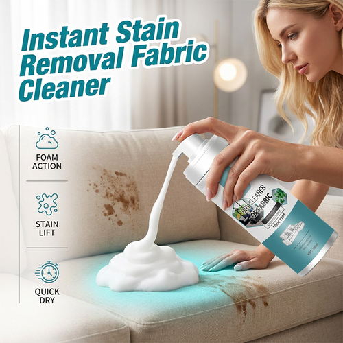 🧼40% OFF NOW! Lift Stains Instantly! No-Rinse Quick-Dry Fabric Foam Cleaner‑Portable Upholstery Stain Remover for Sofa, Carpet & Fabric Cushions