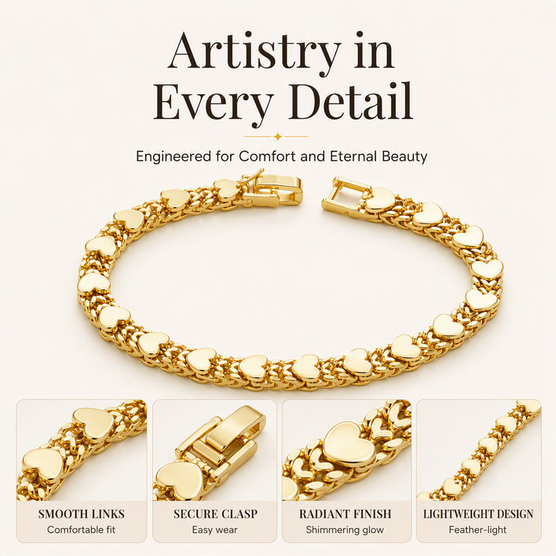 🌸 🌸Women's Elegant Heart Link Bracelet