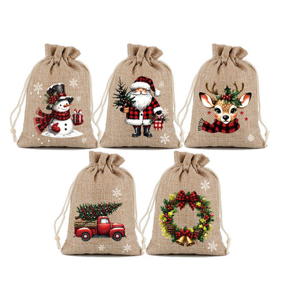📢📢49% OFF !! ⏰Christmas Drawstring Gift Bags