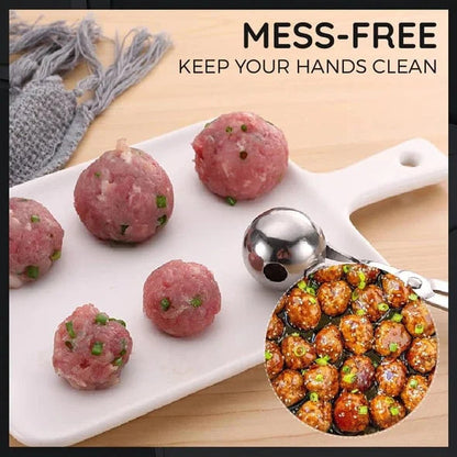 📢📢49% OFF !! ⏰Stainless Steel Meatball Maker – 304 Food-Grade Steel, Non-Stick Smooth Surface & One-Press Design – Perfect Meatballs in Seconds ✨