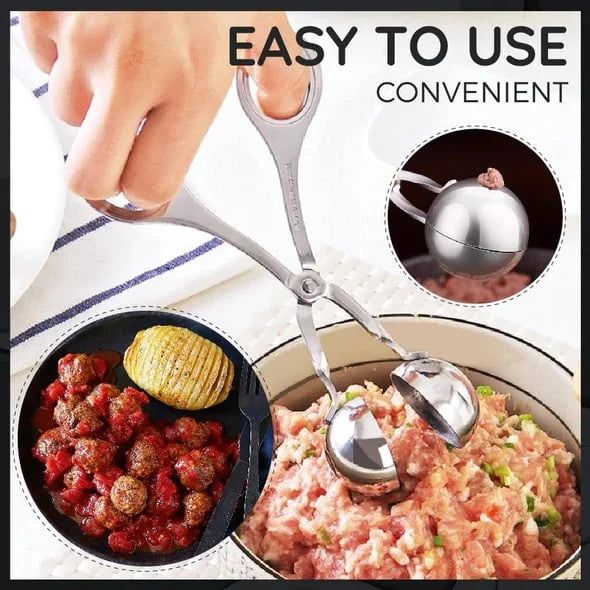 📢📢49% OFF !! ⏰Stainless Steel Meatball Maker – 304 Food-Grade Steel, Non-Stick Smooth Surface & One-Press Design – Perfect Meatballs in Seconds ✨