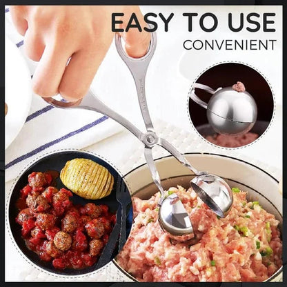 📢📢49% OFF !! ⏰Stainless Steel Meatball Maker – 304 Food-Grade Steel, Non-Stick Smooth Surface & One-Press Design – Perfect Meatballs in Seconds ✨