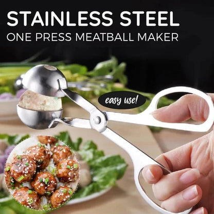 📢📢49% OFF !! ⏰Stainless Steel Meatball Maker – 304 Food-Grade Steel, Non-Stick Smooth Surface & One-Press Design – Perfect Meatballs in Seconds ✨