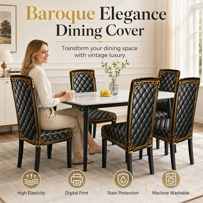 🎁2026 New Arrivals 49% OFF💥Washable Baroque Chair Cover — Stretch Fit, Royal Gold Pattern