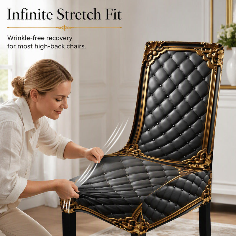 🎁2026 New Arrivals 49% OFF💥Washable Baroque Chair Cover — Stretch Fit, Royal Gold Pattern