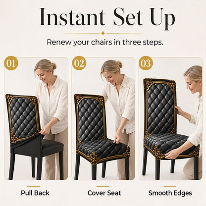 🎁2026 New Arrivals 49% OFF💥Washable Baroque Chair Cover — Stretch Fit, Royal Gold Pattern