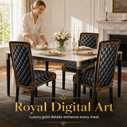 🎁2026 New Arrivals 49% OFF💥Washable Baroque Chair Cover — Stretch Fit, Royal Gold Pattern