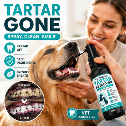 🐾 Gentle Pet Dental Cleaning Spray‑ Vet‑Formulated Tartar Remover Spray for Dogs & Cats, Safe Oral Care Solution to Eliminate Bad Breath & Reduce Plaque