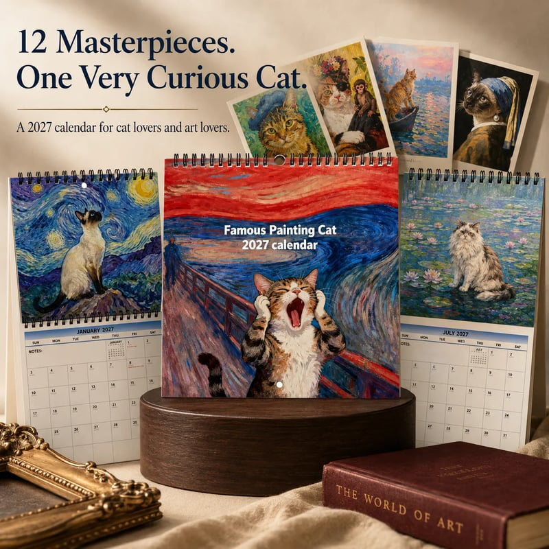 ⏳Limited-time 49% off⏰2027 Funny Cat Meme Calendar🐱📅