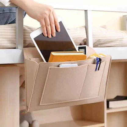 🛏️ Save 49%! 🧺 Bedside Hanging Caddy – Multi‑pocket felt organizer for dorm & bunk ✨