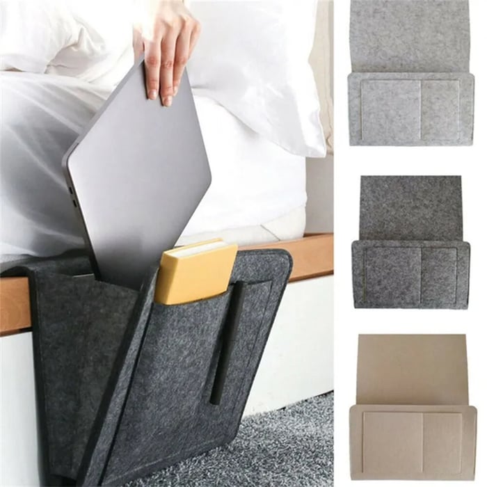 🛏️ Save 49%! 🧺 Bedside Hanging Caddy – Multi‑pocket felt organizer for dorm & bunk ✨