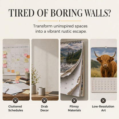 ⏳Limited-time 50% off⏰2027 Highland Cow Wall Calendar🐮📆