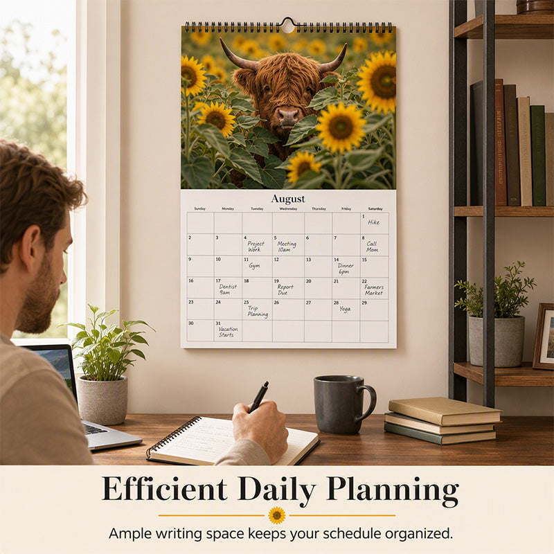 ⏳Limited-time 50% off⏰2027 Highland Cow Wall Calendar🐮📆