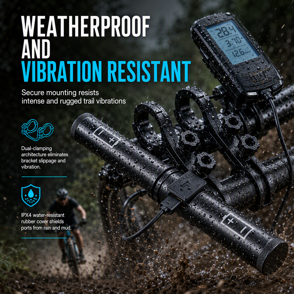 📢📢40% OFF !! ⏰ Bike Handlebar Extender – USB Power, Waterproof & Dual Mount – More Space, Cleaner Cockpit 🛡️