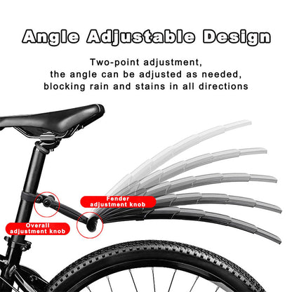 📢📢40% OFF !! ⏰Retractable & Adjustable Bicycle Mudguard Set