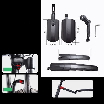 📢📢40% OFF !! ⏰Retractable & Adjustable Bicycle Mudguard Set