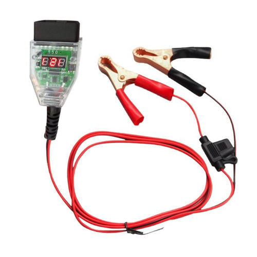 🔋12V OBD-II Car Battery Memory Saver – Digital Voltage Monitor & Backup Cable