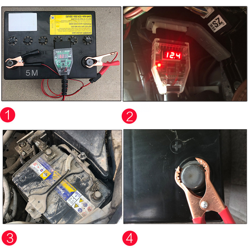 🔋12V OBD-II Car Battery Memory Saver – Digital Voltage Monitor & Backup Cable