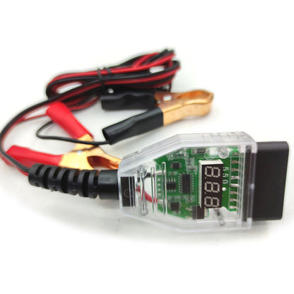 🔋12V OBD-II Car Battery Memory Saver – Digital Voltage Monitor & Backup Cable
