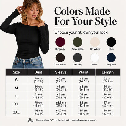 💖 Latest Design | Women's Boat-Neck Ribbed Knit Top