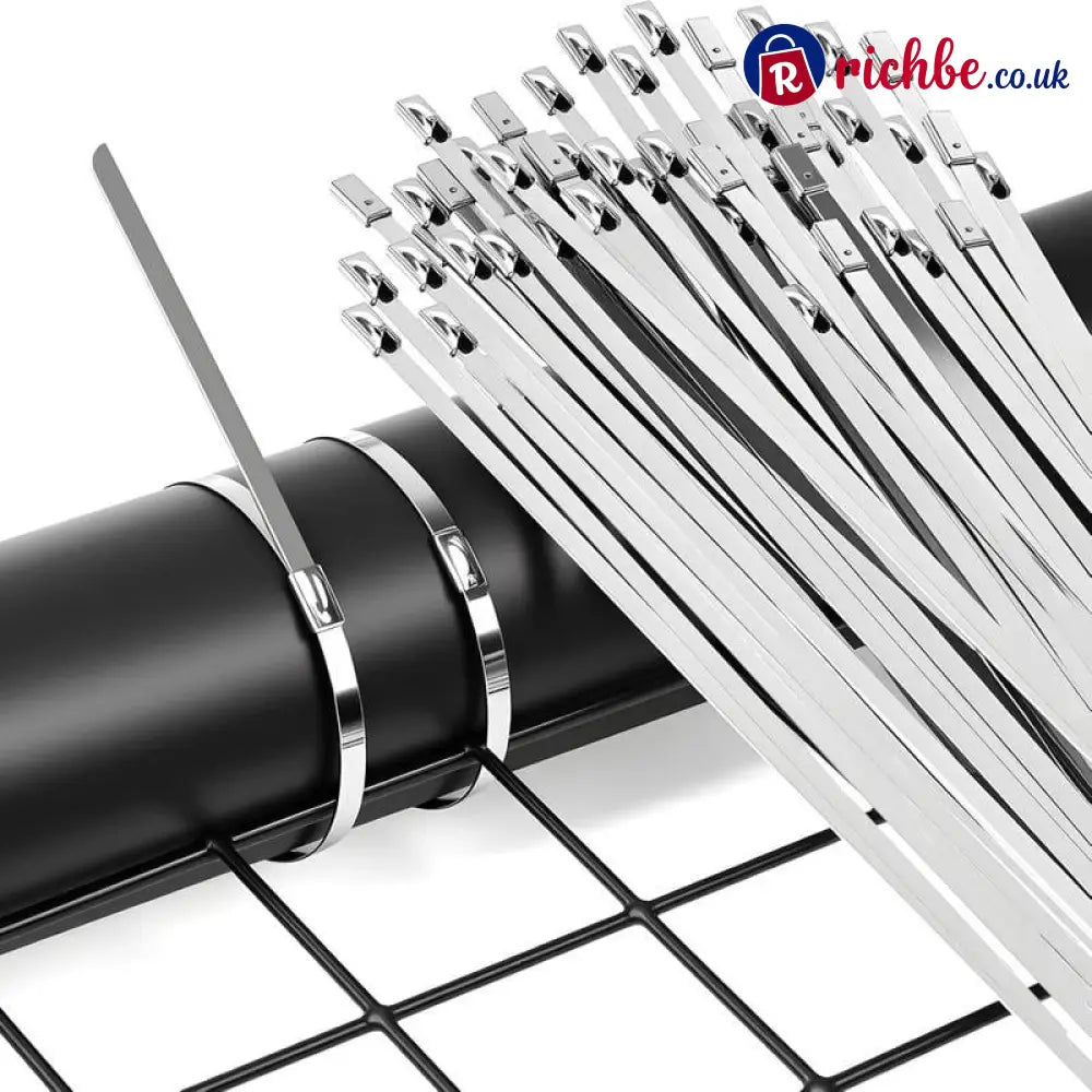 🔥Stainless Steel Cable Tie Gun with Metal Zip Ties - 100PCS ZIP TIE