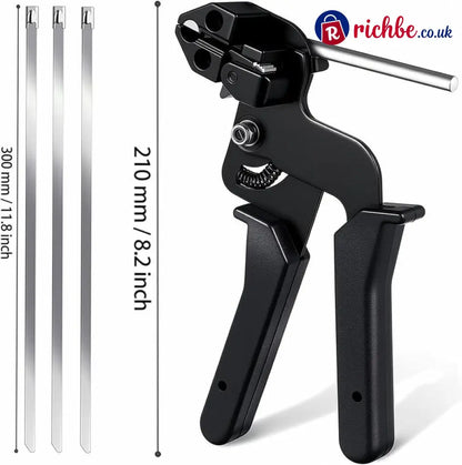 🔥Stainless Steel Cable Tie Gun with Metal Zip Ties - ZIP TIE GUN
