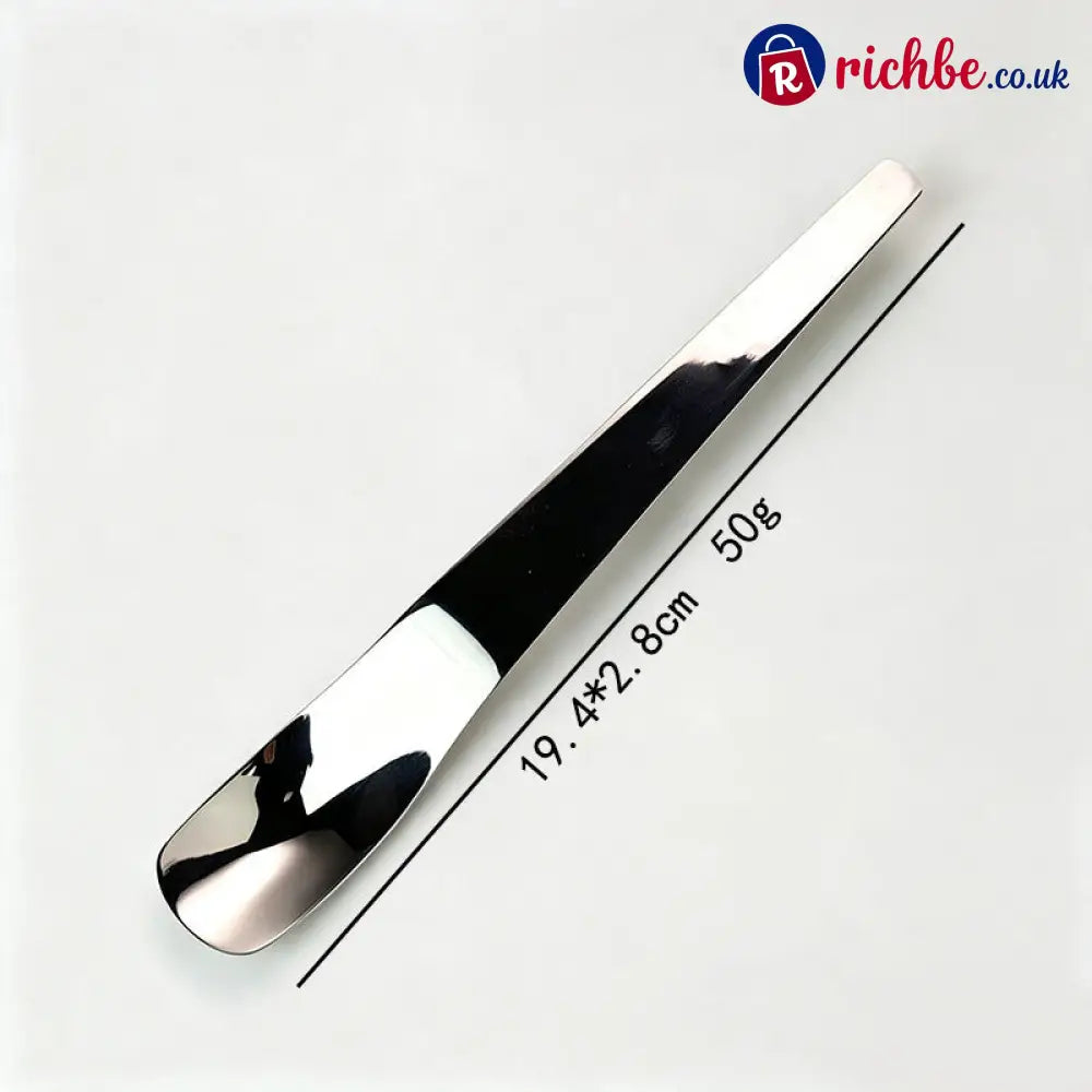 Stainless Steel Dessert Spoon with Long Ergonomic Handle - Silver / BUY 1 - Housewares & Kitchen