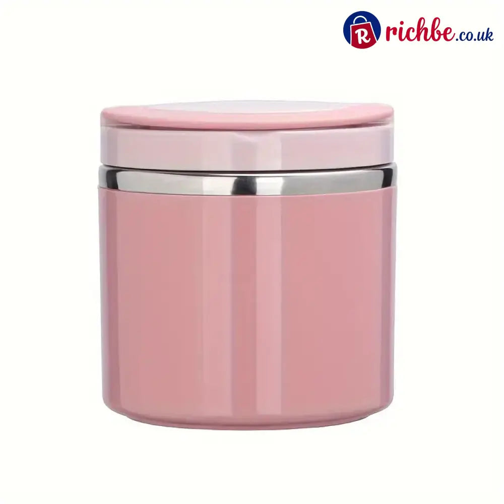 ✨Stainless Steel Insulated Lunch Box with Handle – Leakproof Stackable Food Container for Office School & Travel - Pink