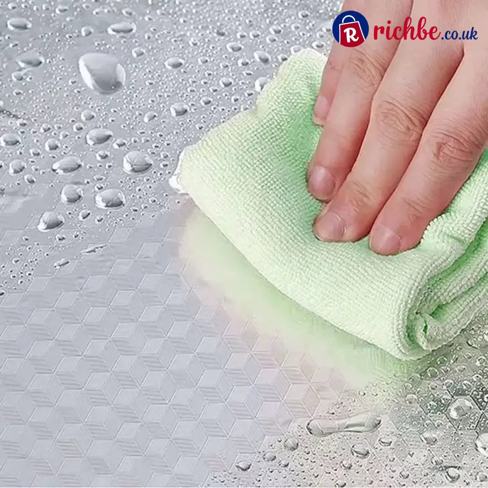 Stainless Steel Kitchen Oil-Proof Adhesive Wallpaper Roll