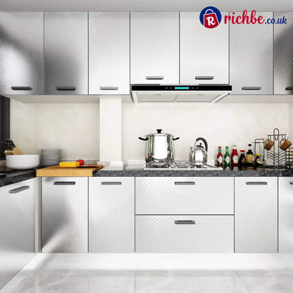 Stainless Steel Kitchen Oil-Proof Adhesive Wallpaper Roll