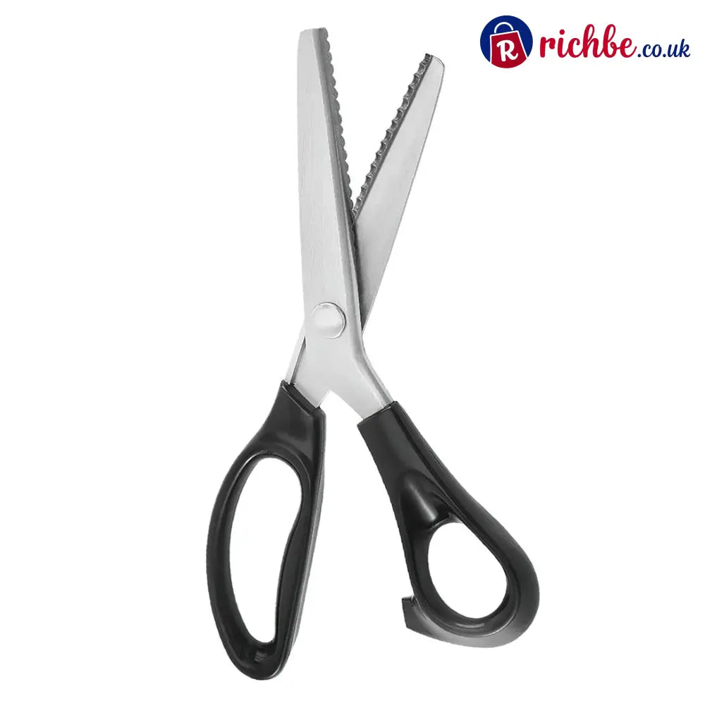 Stainless Steel Pinking Shears – 9.1’’ Zig Zag Fabric Scissors for Sewing Quilting Dressmaking & DIY Crafts - Buy 1