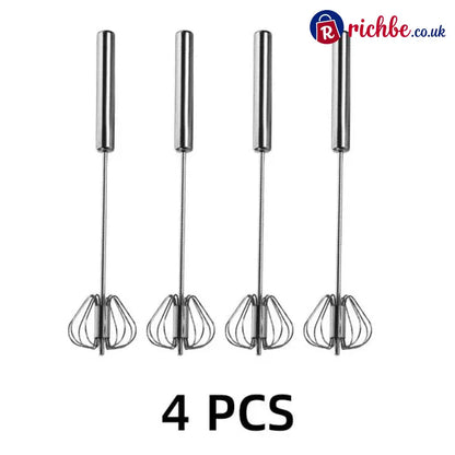 Stainless Steel Semi-Automatic Whisk 🥣 - 4 PCS-BUY 2 GET 2 FREE😍 - Houseware & Kitchen