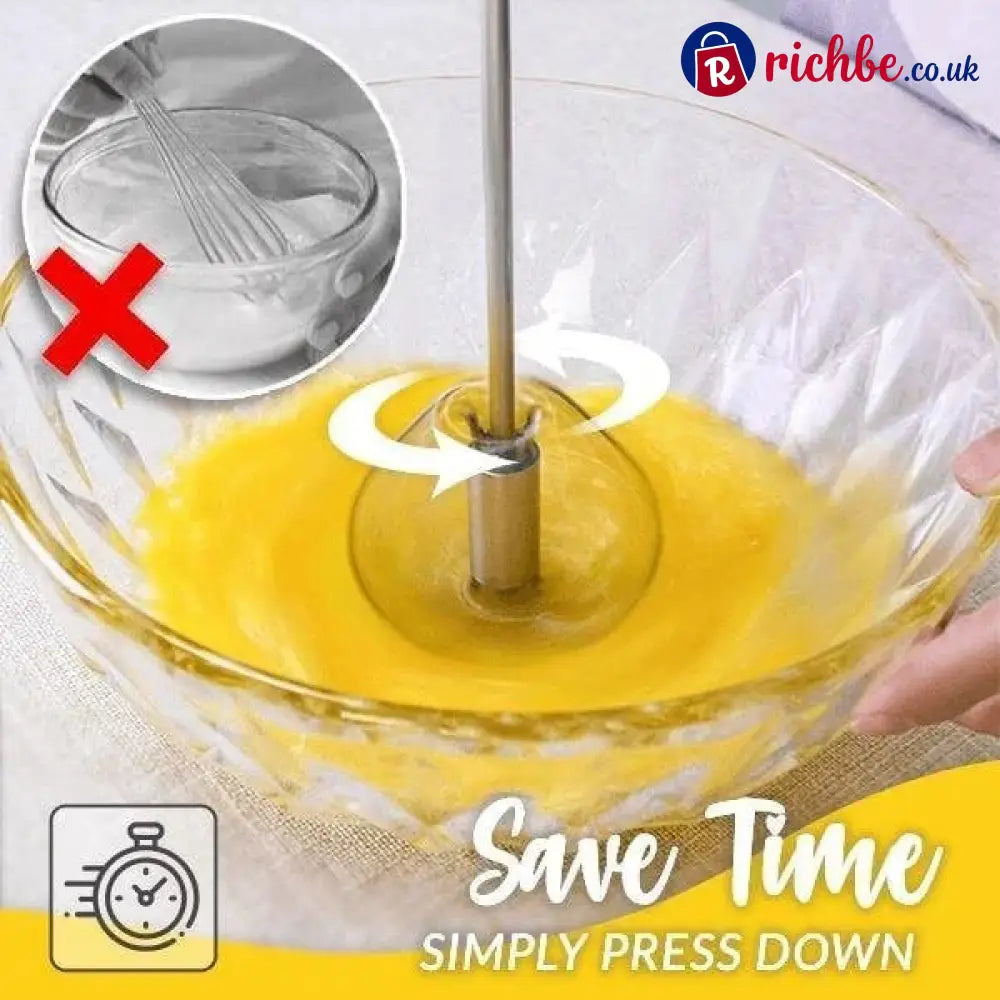 Stainless Steel Semi-Automatic Whisk 🥣 - Houseware & Kitchen