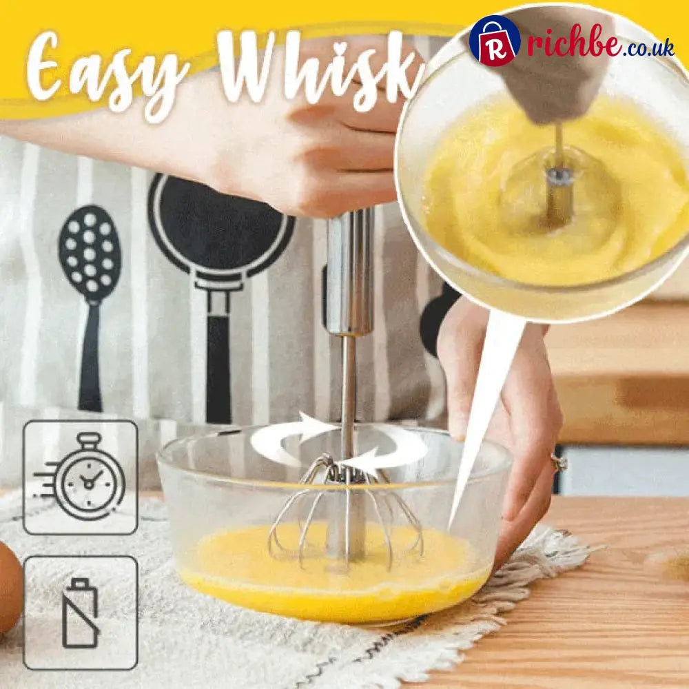 Stainless Steel Semi-Automatic Whisk 🥣 - Houseware & Kitchen