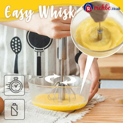 Stainless Steel Semi-Automatic Whisk 🥣 - Houseware & Kitchen