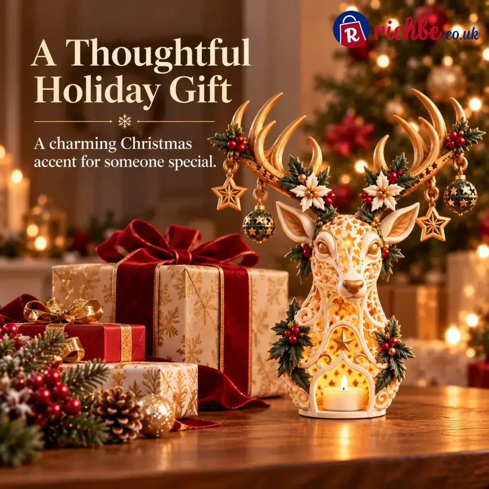 🦌 Starlit Reindeer Christmas Tealight Holder - Decoration